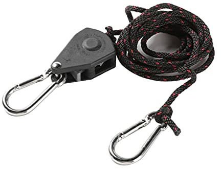 Corde de suspension réglable pour suspendre les luminaires - Corde lourde - Pour jardinage, culture de plantes - En nylon - Corde de camping - Corde de verrouillage - Poulie de verrouillage