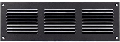 12 x 4 Inch (Outer Dimensions) Anthracite Air Vent Cover - Steel Return Air Grilles - for Ceiling and Sidewall - HVAC - with Protection Screen (300 x 100 mm)