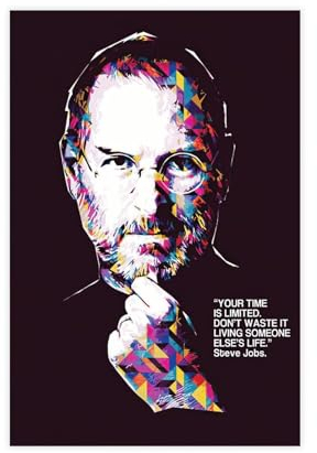 MURABE Steve Jobs Zitate 7 Leinwand-Poster, Wandkunst, Dekor, Bild, Gemälde für Wohnzimmer, Schlafzimmer, Dekoration, ungerahmt, 30 x 45 cm