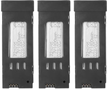 AYNEFY Batterie au Lithium pour Drone RC, Batterie UAV Télécommandée 3,7 V 1800 MAh pour Quadrirotor E58 E68 JY109 998PRO 3 Pièces