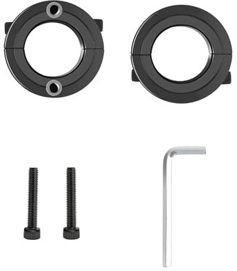LIGHUFEIC 2 Pieces Fix Clamps for Sinking Office Chairs - 28mm/1.1-Inch - Stainless Steel Chair Saver, Adjustable Height Chair Saver Kit