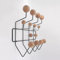 avjera Praktische Garderobe, Klassische Hang It All Garderobe, Mid-Century Pop Wood Ball Metall Garderobe, Minimalistische Garderobe, Massive Walnussholzkugeln Holz, Moderne Wandmontage,4