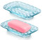 BIMUYI Lot de 2 porte-savons, porte-savon en verre, porte-savon décoratif