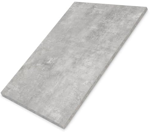 Hausfux Tischplatte nach Maß - 1,9 cm Starke Spanplatte mit ABS-Kante - individueller Zuschnitt - Made in Germany (Bellato Grau, 90 x 80 cm)