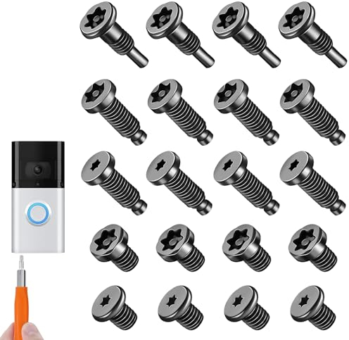 20Pcs Doorbell Screws for Ring Doorbell Screws Replacement, Video Doorbell Replacement Screws, Security Screws Compatible with Video Doorbell, Video Doorbell 2/3/4/Pro 2, Battery Doorbell Plus CTYUKHS