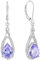 JO WISDOM Damen Hängende Ohrringe Ohrhänger Unendlichkeit Träne Silber 925 mit 3A Zirkonia Kristall Juni Geburtsstein Alexandrit Farbe,Schmuck für Frauen
