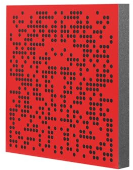 IG Acoustics - Foam Edition - Absorbfuser - Akustik Schaumstoff Paneel - Absorber & Diffusor (Rot, 50x50x6 cm)