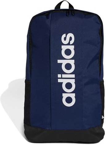 adidas Unisex LINEAR BACKPACK, dark blue/white, One Size