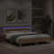 Faroom Holzbett Futonbett Bett 180 x 200 cm#2 mit LED-Beleuchtung,Lattenrost & Kopfteil, Bettrahmen Holzwerkstoff Einzelbett Doppelbett Bettgestell Sonoma-Eiche