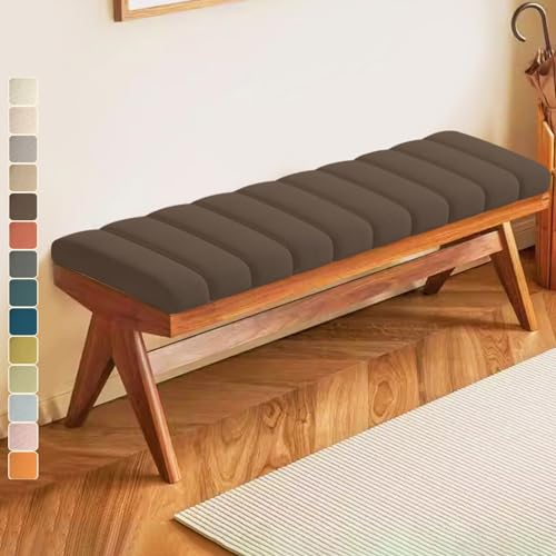 Lsjoaw Bankauflage 180 X 35 X 6CM Sitzkissen Bankpolster Wasserdicht Schmutzabweisend und Kratzfest Sitzkissen für Fensterbank Esstisch Gartenbank Schaukel Terrasse Bank Drinnen Sitz Karamellkaffee