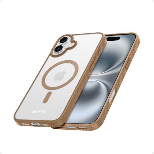 Anker MagGo Matt magnetische Handyhülle für iPhone 16, Ultra-schlanke, Kratzfeste und robuste Schutzhülle, iPhone Case kompatibel mit MagSafe, Mattes Case nur für iPhone 16