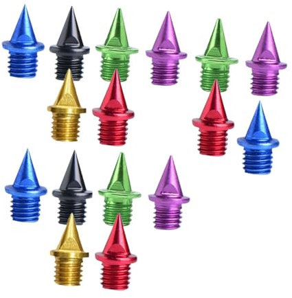 perfk 16 clavos de repuesto para zapatillas de atletismo, clavos para correr en pista y campo, clavos para zapatillas de atletismo para correr distancias, Mezclado