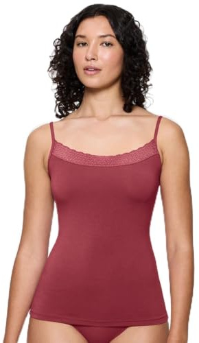 Triumph Women's Feel of Modal Spaghetti Top Cami Shirt, Sweet Marsala, Medium