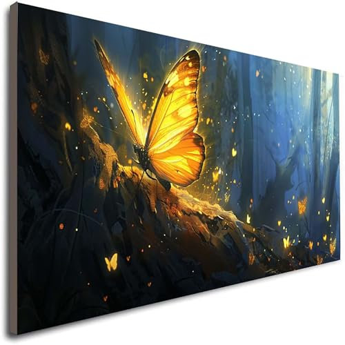 JEPGFOU DIY Malen Nach Zahlen Erwachsene Schmetterling, Malen Nach Zahlen Baum Malen Nach Zahlen ab 9 Jahre Mädchen mit Pinseln und Acrylfarben für Deko Wohnzimmer, Geschenke für Frauen70x140CM 1-M