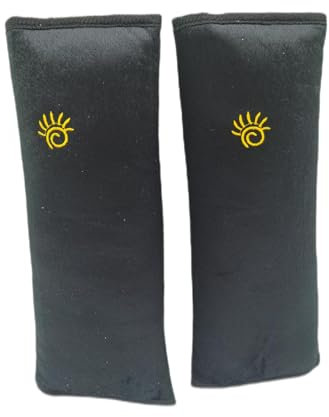 CYBERNOVA 2Stück AutoFahrzeug Seat Gürtel Harness Schulter Pad Cover auto kissen kindersitz polster autositz gurtpolsterfür Kinder Baby Kopf Support schlafen während der Reise (schwarz+schwarz)