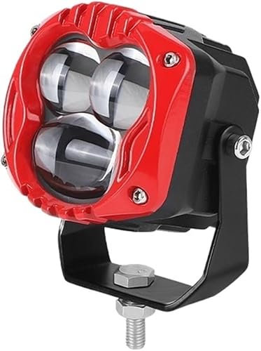 JiAQen Auto Nebelscheinwerfer Für Jeep Lada Niva SUV Off-Road,Nebelscheinwerfer 2in1 Nebelscheinwerfer + Tagfahrlicht,B/1pc Red