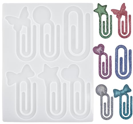 Dubbulon Moules de Marque-pages pour Résine Époxy | Moules Silicone en Forme de Pince à Papier,Outil de Création de Marque-Pages pour Étudiants Adultes Enseignants Amateurs de Livres