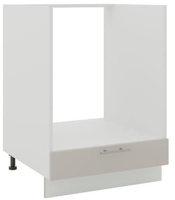 JD Greta Adjustable Kitchen Base Unit - 600mm - Oven Base Cabinet with Drawer (No Worktop) - Cashmere Matt