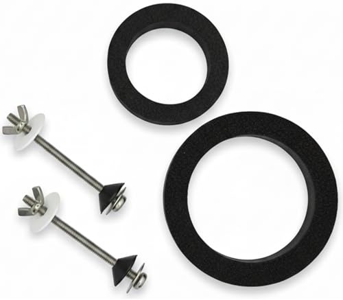 Spülkasten Ersatzteile – Schaumstoffdichtungen 110 mm und 80 mm + Edelstahlschrauben 90 mm M6 und Unterlegscheiben – Universal-Set zum Abdichten des Tanks und zur Vermeidung von Wasserlecks