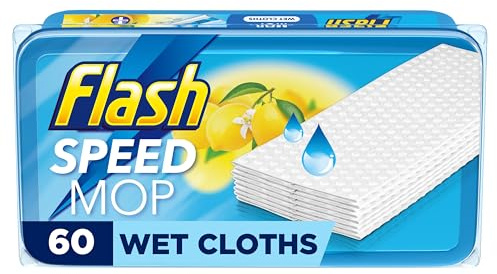 Flash Speedmop Wet Mop Floor Cleaner Wipes, 60 Wet Lemon Pads