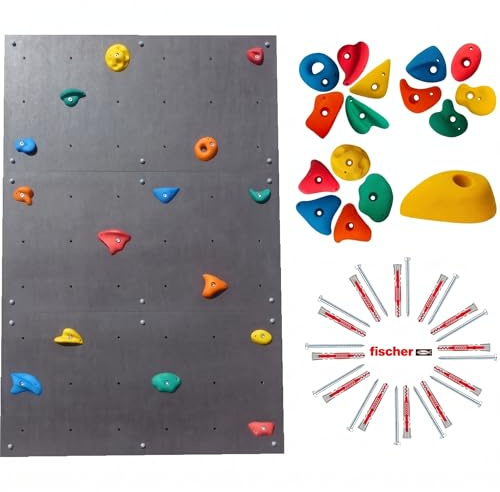 Create for you - Kletterwand - Klettergerüst für Outdoor - Boulderwand für Garten, Holzhaus, Spielplatz