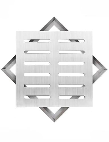 PBWERIGL Coperchio per pozzetto, Coperchio for tombino con griglia di drenaggio in Acciaio Inossidabile 304(40x40x3cm)