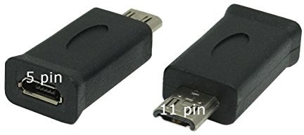 SunshineTronic MHL Micro USB Adapter für Samsung Galaxy S3 / S 4 / Note 2 (5 Pin Buchse auf 11 Pin Stecker)