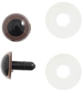 Teddy Eyes 15mm Brown - 4 Pack