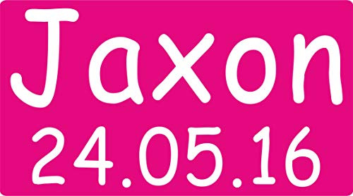 FSSS Ltd PAIR OF ENGRAVED NUMBER PLATES FOR CHILDRENS LITTLE TIKES COZY COUPE RIDE ON TOYS **ADD YOUR TEXT* (PINK)
