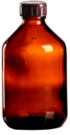 5 x Braunglasflasche 300ml / Medizinflasche inkl. Standard-Schraubverschluss braun DIN 28