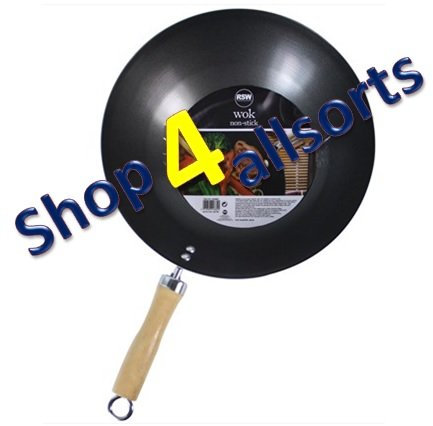 Non Stick Wok With Wooden Handle - 28cm