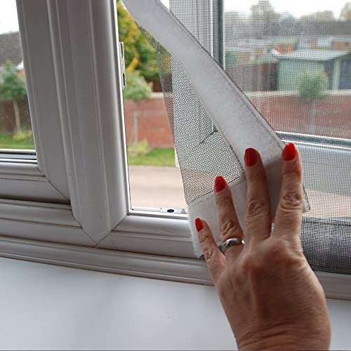 Flat Cats Window protection for Cats Standard Triple Pack (60cm x 115cm - Grey Mesh/White Fixings)
