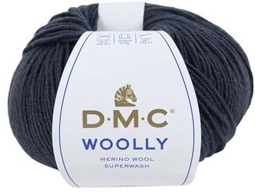 DMC Woolly Yarn, Dark Blue (076), 100g