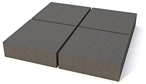 Akustikschaumstoff Breitbandabsorber glatt RG26-500mm x 500mm x 150mm - 4er Set 1m²