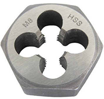 HSS Sechskant-Schneideisen DIN 382, Modell:M8 / Steigerung = 1.25