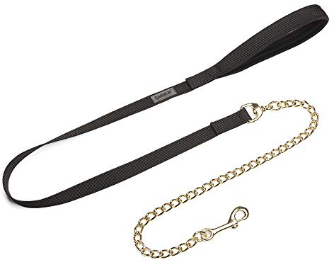 Eskadron Führleine/Führkette vermessingt- New Basic, Farbe:Black