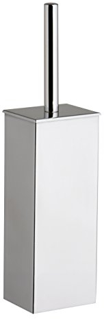 Premier Housewares 1600452 Toilet Brush and Holder - Stainless Steel,H37 x W10 x D10cm, Silver