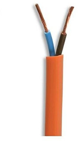 2 Core Orange Garden Flex - 1.0mm x 100 Metres
