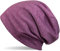 styleBREAKER Unisex Beanie Mütze Einfarbige mit Thermo-Fleece Futter, warme Winter Mütze gefüttert 04024008, Farbe:Violett meliert
