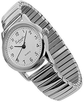 Eichmüller Analoge Damenuhr Zugband aus Edelstahl Ø 26mm - Silberfarben