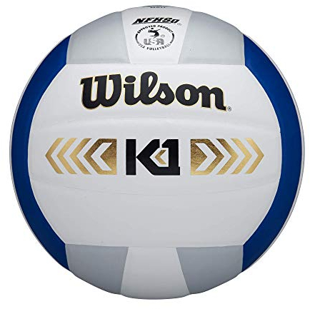 Wilson Unisex-Adult K1 Gold VB BLUWHSI Volleyball, Blue/White/Silver, Official