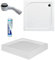 ECOLAM Duschwanne Duschtasse Oskar Viereck quadratisch 70x70 x16 cm Tiefe 4 cm Acryl weiß + Siphon + Silikon (70 x 70 cm)