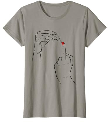 Mittelfinger mit Nagellack Beste Freundin Stinkefinger BFF T-Shirt