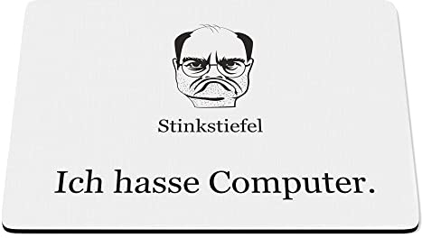 Stinkstiefel Mousepad Lustig - 280 x 200 mm - rutschfest - Spezielle Oberfläche für leichtes Gleiten und Präzision – Büro Gadget- Mauspad Lustig mit Spruch - Scherzartikel - Mauspad Lustig Büro