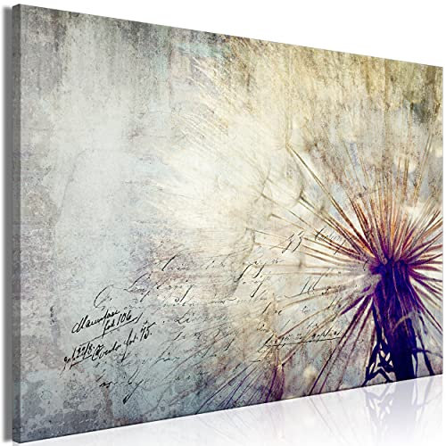 decomonkey Bilder Pusteblume 120x80 cm 1 Teilig Leinwandbilder Bild auf Leinwand Vlies Wandbild Kunstdruck Wanddeko Wand Wohnzimmer Wanddekoration Deko Abstrakt Spruch Pflanzen