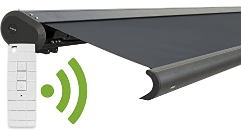 empasa elektrische Vollkassettenmarkise 'Profi' Kassettenmarkise Gelenkarmmarkise Markise Sonnenmarkise Sonnenschutz komplett vormontiert, viele Farben und Größen wählbar