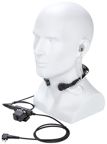 Cuffie con Microfono per Gola, Microfono con Vibrazione della Gola Telescopica da 7,1 Mm U94 Cuffie per Walkie-talkie Regolabili con Riduzione del Rumore PTT per Testine GP88