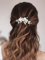 Vakkery Pettinino per capelli da sposa con perle argentate, accessorio per capelli da sposa, per donne e ragazze