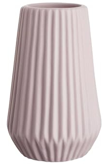 BUTLERS Keramik Vase mit Rillen -Riffle- Moderne Dekoration für Wohnzimmer, Regal und Tischdeko | Blumenvase für einzelne Blumen, kleine Sträuße oder dekorative Trockenblumen