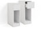 Vicco Nachttisch Enton, Nachtkommode, Weiß, 20 x 59.5 cm 2er Set